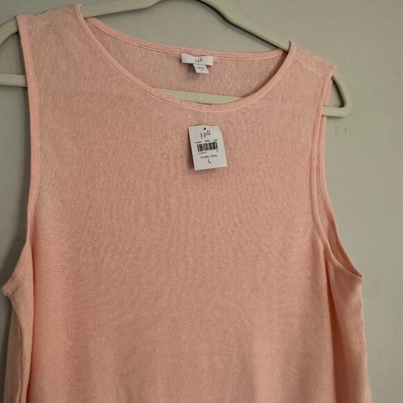 J. Jill Fringe Hem Sleeveless Top Linen Blend - NWT - Large - Picture 3 of 6